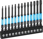 Toolant 3" Impact Torx Bit Set 13PCS (TT7-TT40), 1/4 Hex-shank S2 Steel Security New. Price: $26.79.