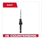 * Milwaukee #6 Countersink 9/64 In. W/ Tapered Wood Drill Bit, 48-13-5000 New. Price: $12.70.