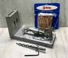Kreg K2 Pocket Hole Jig System - Made Usa Cast Aluminum + Wood Plugs Used. Price: $135.00.