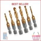 Junreox 6 Pack Combination Drill And Tap Set, Professional Hss Titanium Thread New. Price: $10.95.