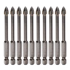 10PCS Titanium Masonry Drill Bit 6MM Triangle Hex Shank New. Price: $32.29.