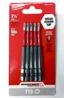 Milwaukee 48-32-4577 Shockwave 3-1/2" T15 Torx Impact Power Bits (5 Pk) New. Price: $8.00.