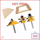 Exqutoo 3PCS 1/4" Shank Router Bit Set, Raised Panel Cabinet Door Making New. Price: $48.22.