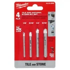 Milwaukee 48-20-8998 4PC Tile And Natural Stone Bit Set 1/8" 3/16" 1/4" 5/16" New. Price: $18.00.