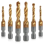 Junreox 6 Pack Combination Drill And Tap Set, Professional Hss Titanium Thread New. Price: $12.99.