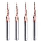 Spetool 4PCS Tapered Ball Nose End Mill 1/4 -3 With 0.5MM Tip Diameter 0.25MM... New. Price: $117.86.