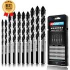 10-PIECE Masonry Drill Bits Set For Tile Glass Ceramic Brick Wood, 1/8 To 1/2 In New. Price: $15.70.
