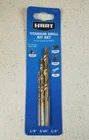 Hart Pc Titanium Drill Bit Set 1/8 3/16 1/4 Wood/metal/pvc Easy Start New. Price: $16.81.