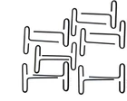 31305 5/64" Standard Grip Hex T-handle T-key Allen Wrench, Pack Of 12 New. Price: $27.16.