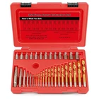 35-PIECES Screw Extractor Set, 37# Cr-mo & 6542# Left Hand Reverse Drill Bit,... New. Price: $69.62.