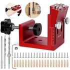 Pocket Hole Jig Kit Adjustable Aluminum Portable Woodworking Tools System Screw New. Price: $51.99.