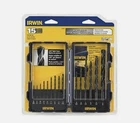 Irwin Tools 314015 Black Oxide Metal Index Drill Bit Set, 15PC New. Price: $21.99.