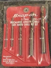 Snap On DBCL105 5PC Left-hand Cobalt Drill Bit Set In Red Pouch New Usa Tools. Price: $99.00.