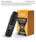 Tightspot 3/8 Inch Drive Deep Impact Socket With Anti-rounding 6 Point Open. Price: $7.00.