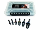 Rectorseal 87011 Pro-fit Drill Bit Swage Kit 1/4", 3/8 1/2", 5/8 3/4 7/8 New. Price: $199.75.