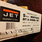 Jet Industrial Pc Mortising Bit & Chisel Set MBC-5 # 708585 1/4 To 3/4" Sizes New. Price: $75.00.