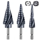 3PCS M35 Cobalt Step Drill Bit 1/8"-7/8" Tiain Coating 1/4" Hex Metal Wood New. Price: $46.90.
