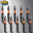 10-PACK #2 Phillips Bits, 2" Magnetic S2 Steel, 1/4" Hex Shank For Impact Drill New. Price: $6.99.
