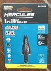 Hercules #3 9-HOLE (1/4" 3/4") Cobalt Step Drill Bit With Hex #64677 New. Price: $20.40.
