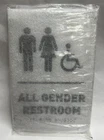 All Gender Restroom Sign By Gds - Ada Compliant, Wheelchair Accessible **new**. Price: $9.99.