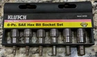 Klutch Sae Hex Bit Socket Set 6-PC Used 3/8 Drive 5/32 3/16 7/32 1/4 5/16 &. Price: $23.95.