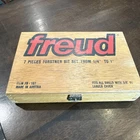 Freud Austria FB-107 Pieces Forstner Bit Set 1/4 To Original Wood Case Used. Price: $36.95.
