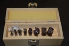 Grizzly H5532 Deluxe Straight Bit 8 Pc. Set, 1/4" Shank Used. Price: $16.00.