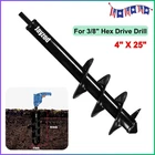 4"X25" Auger Drill Bit For Planting Garden Spiral 3/8 Hex New. Price: $32.99.