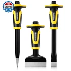 Firecore 3PCS Heavy Duty Masonry Rock Chisel Set W/ Hand Guard - Point & Flat New. Price: $51.27.