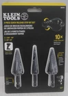 Klein Tools Step Drill Bit Set, Quick-release 3-PIECE QRST2S (brand New). Price: $34.95.