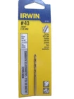 Pieces #43 Drill Bits By Irwin #81143 New. Price: $13.56.