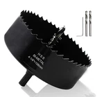 4-1/4" 108MM Hole Saw With Hex Shank Drill Bit Adapter, 38MM Cutting Depth Hss New. Price: $15.52.