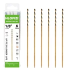 1/8" 6" Extra Long Drill (6 Pack), Aircraft Extension Bits M2 High New. Price: $13.85.