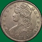 1834 Sd Sl Capped Bust Half Dollar Choice Extremely Fine Xf+/au Coin #43126 Ungraded. Price: $219.95.