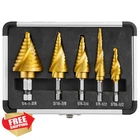 Ostte Step Drill Bit Set, 5PC Spiral 3/16"-1-3/8" New. Price: $44.99.