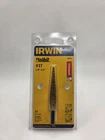 Irwin Unibit #1T Titanium Step Drill 1/8" To 1/2" - 13 Hole Sizes 15101 New. Price: $21.99.