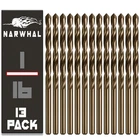 Narwhal 1/16 Inch Cobalt Drill Bits (13 Pack - Industrial Grade M35 New. Price: $11.94.