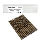 12 Pack 1/4" Cobalt Steel M35 Jobber Length Twist Drill Bits For Hard Metal New. Price: $43.52.
