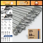 10PCS Carbide Burr Bits Set For Rotary Tools, Double-cut Design, Metal Wood Ston New. Price: $22.99.