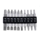 Hyper Tough 10 Piece 2 Inch Double End Screwdriver Bits, Steel Material New. Price: $11.94.