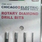 Chicago Electric Diamond Rotary Tool Drill Bit Set 4PC Silver Item/mpn 32375 New. Price: $15.00.