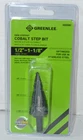 Greenlee 30008C #8 Xt Cobalt Bit Kwik Stepper 1/2", 7/8", 1-1/8" New Sealed. Price: $80.00.