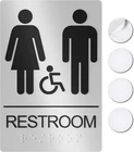 Unisex Bathroom Signs, Restroom For Business - And Women 9" By 6" New. Price: $14.54.