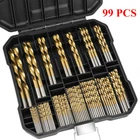 99PACK Drill Set 1/16"-3/8" Hss Titanium Multi Twist Metal Tools New. Price: $15.99.