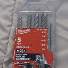 Milwaukee MX4 Solid Carbide Sds Plus Drill Bit Set 48-20-7498 5 Sizes Used. Price: $19.95.