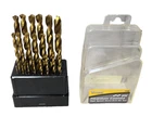 11006 22-PIECE Titanium Coated High Speed Steel Drill Bit Set Open. Price: $20.00.