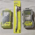 Ryobi 15PC Drill Bit Set, 30PC Impact Driving 11 Flexible Shaft Extension New. Price: $19.99.