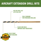 Hlofizi 2PK 9/64" 12" Extra Long Drill Bits M2 Hss Black Gold New. Price: $20.00.