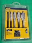 New Irwin Speedbor 3/8 - 1 Woodboring Spade Drill Bit Set 5PC.. Price: $13.00.