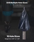 Step Drill Bit, 3/16 To 1-3/8 Inch, Triangular Shank, Fiberglass New. Price: $36.24.